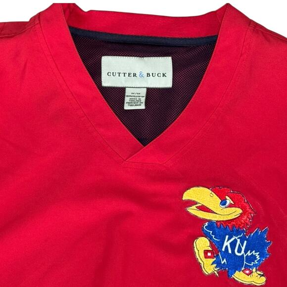 Vintage Cutter & Buck Kansas Jayhawks Windbreaker Men Medium Pullover Jacket - Picture 2 of 5